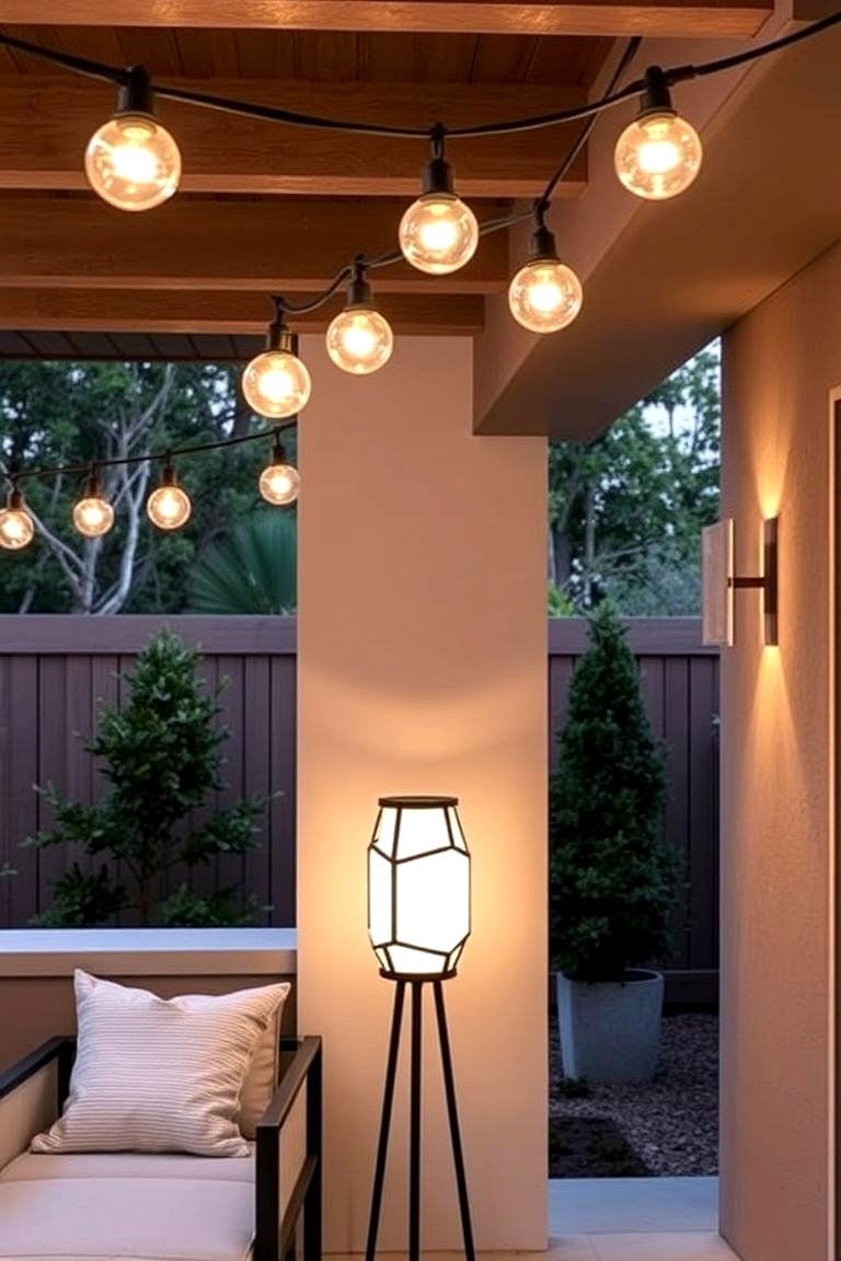 Layered Lighting Options - 24 Mid-century Modern Patio Ideas