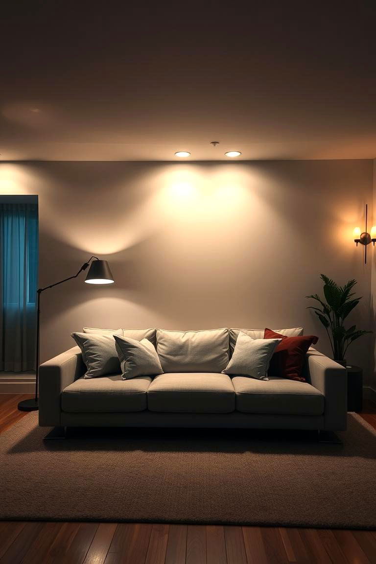 Layered Lighting Scheme - 24 Grey Couch Living Room Ideas