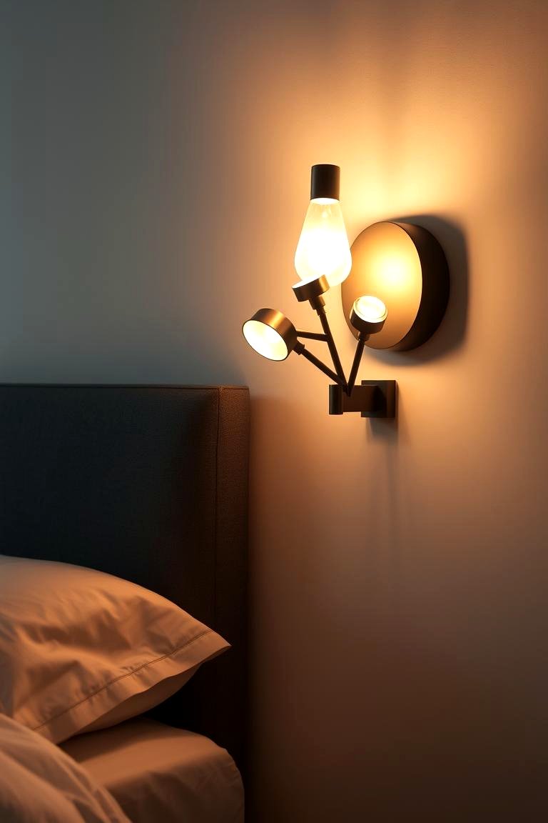 Layered Lighting Sconce - 24 Bedroom Wall Sconce Ideas