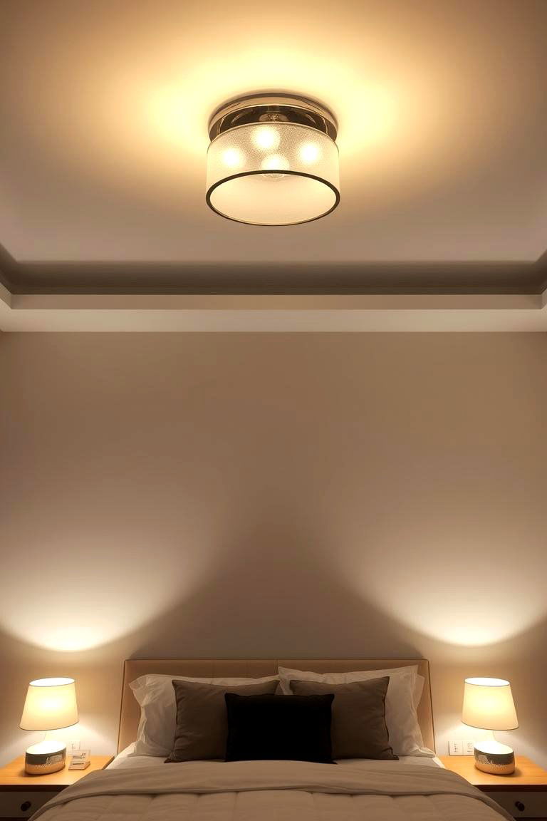 Layered Lighting for Ambiance - 24 Cottage Bedroom Ideas