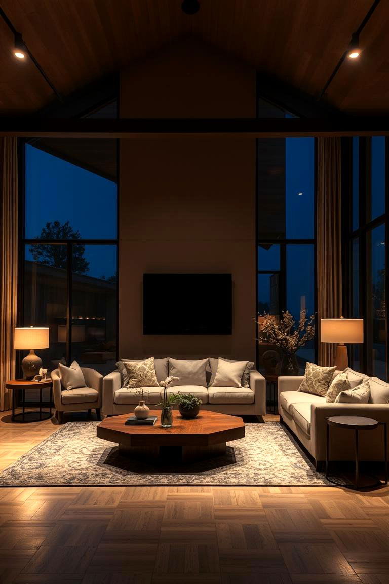 Layered Lighting for Warmth - 24 Magnolia Living Room Ideas