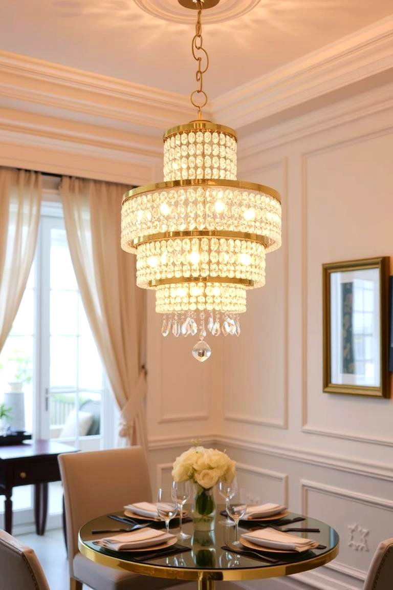 Layered Multi Tiered Pendant - 24 Small Dining Room Lighting Ideas