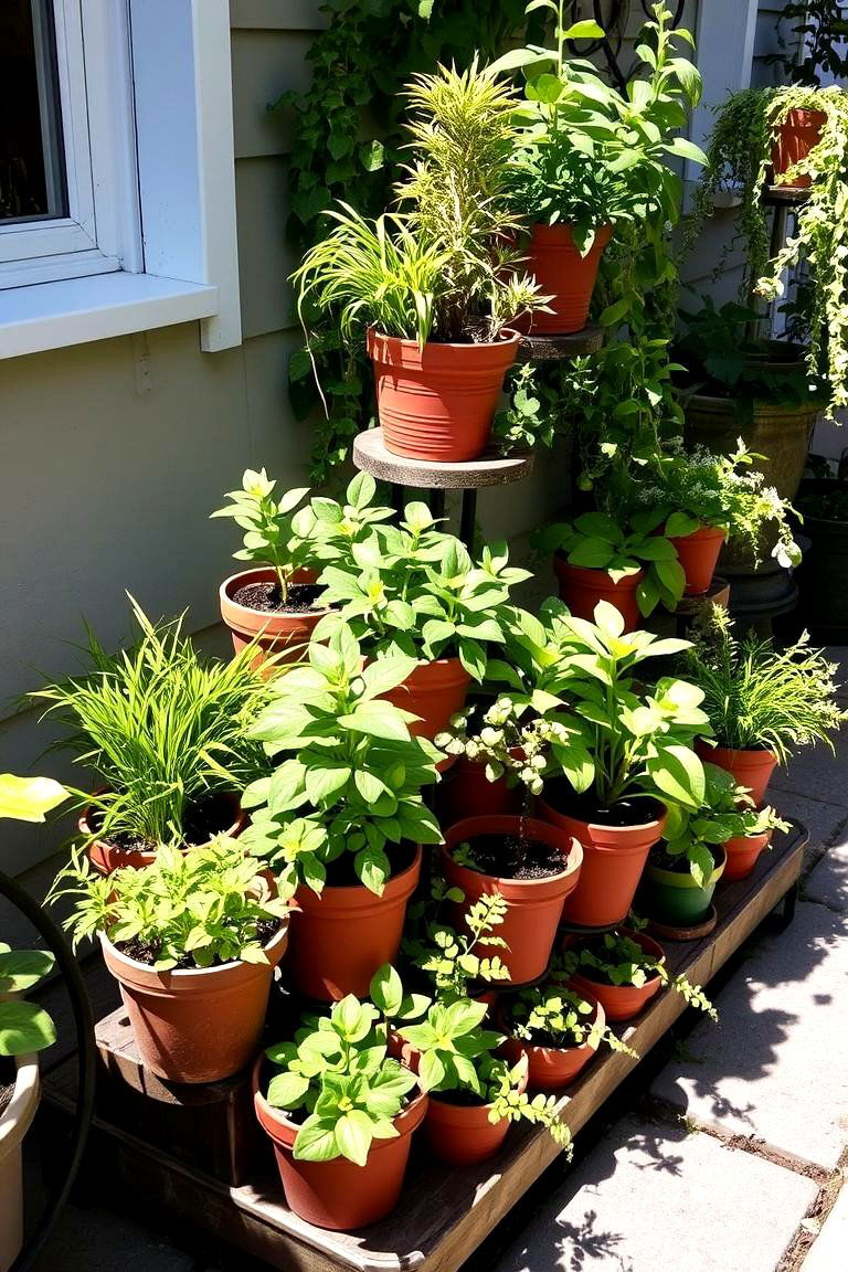 Layered Planting Beds - 24 Small Patio Ideas