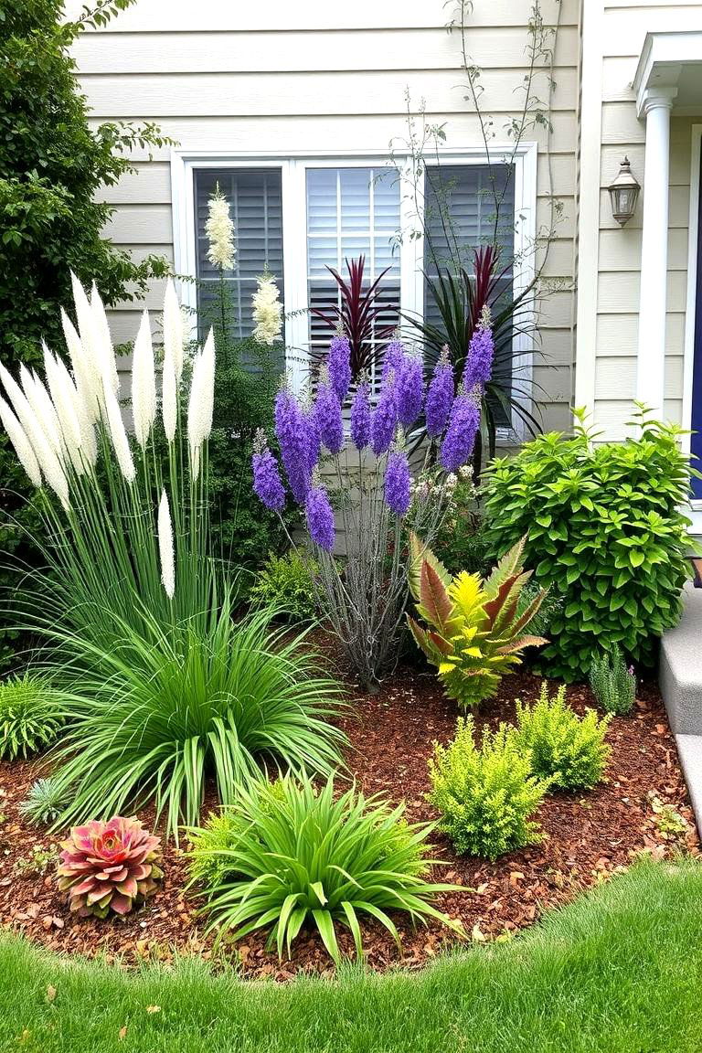 Layered Planting for Depth - 24 Small Front Yard Landscaping Ideas