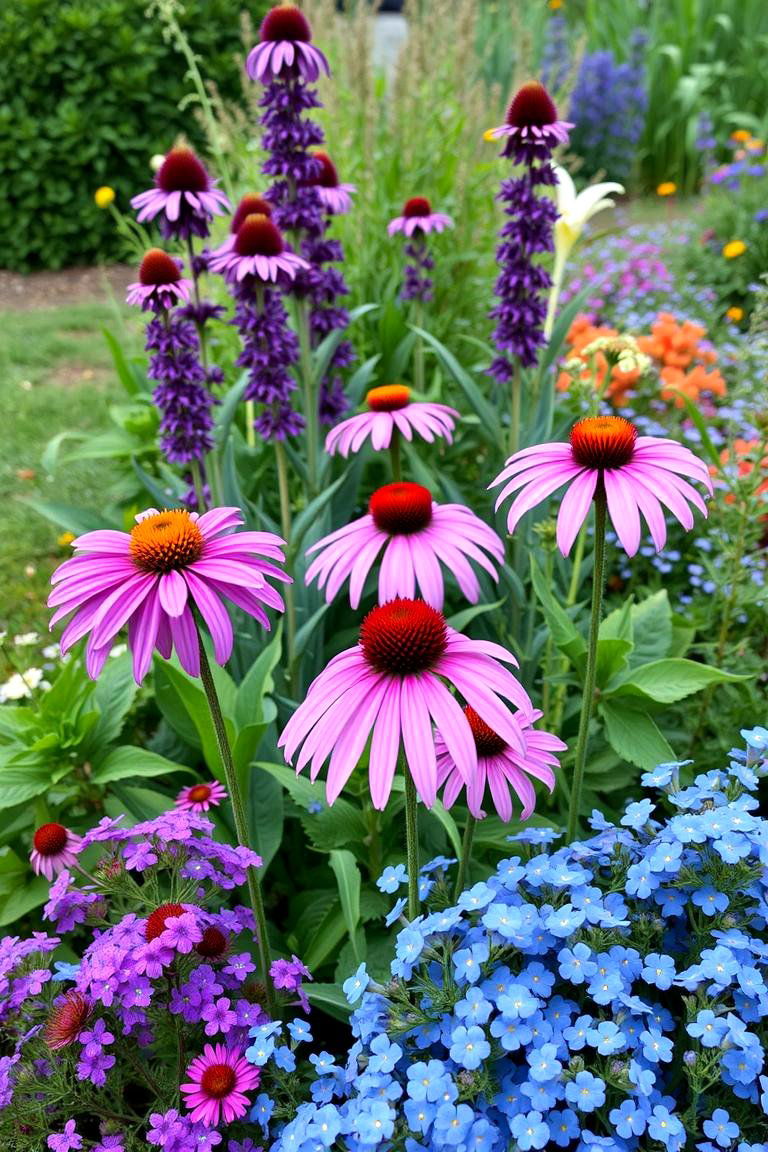 Layered Planting for Depth - 24 Perennial Flower Bed Ideas