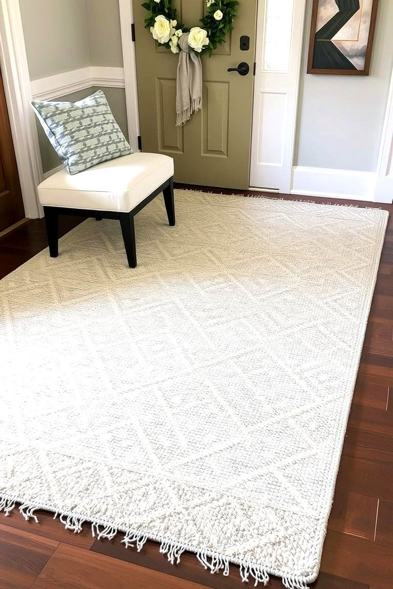 Layered Rugs for Depth - 24 Entryway Rug Ideas
