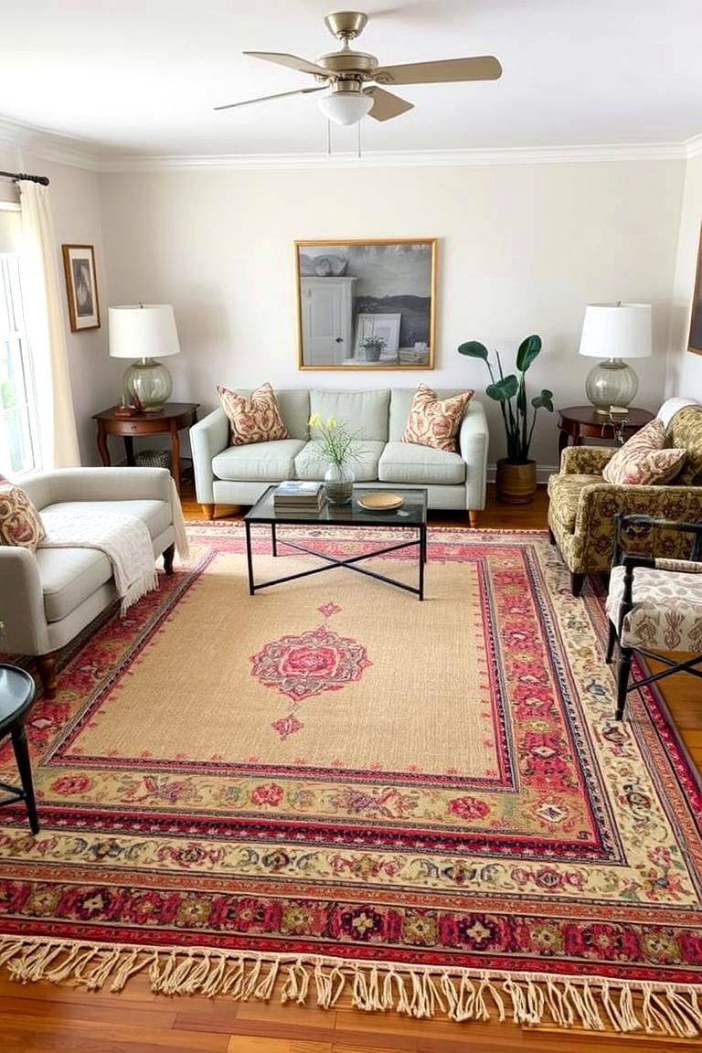 Layered Rugs - 24 Eclectic Interior Design Ideas