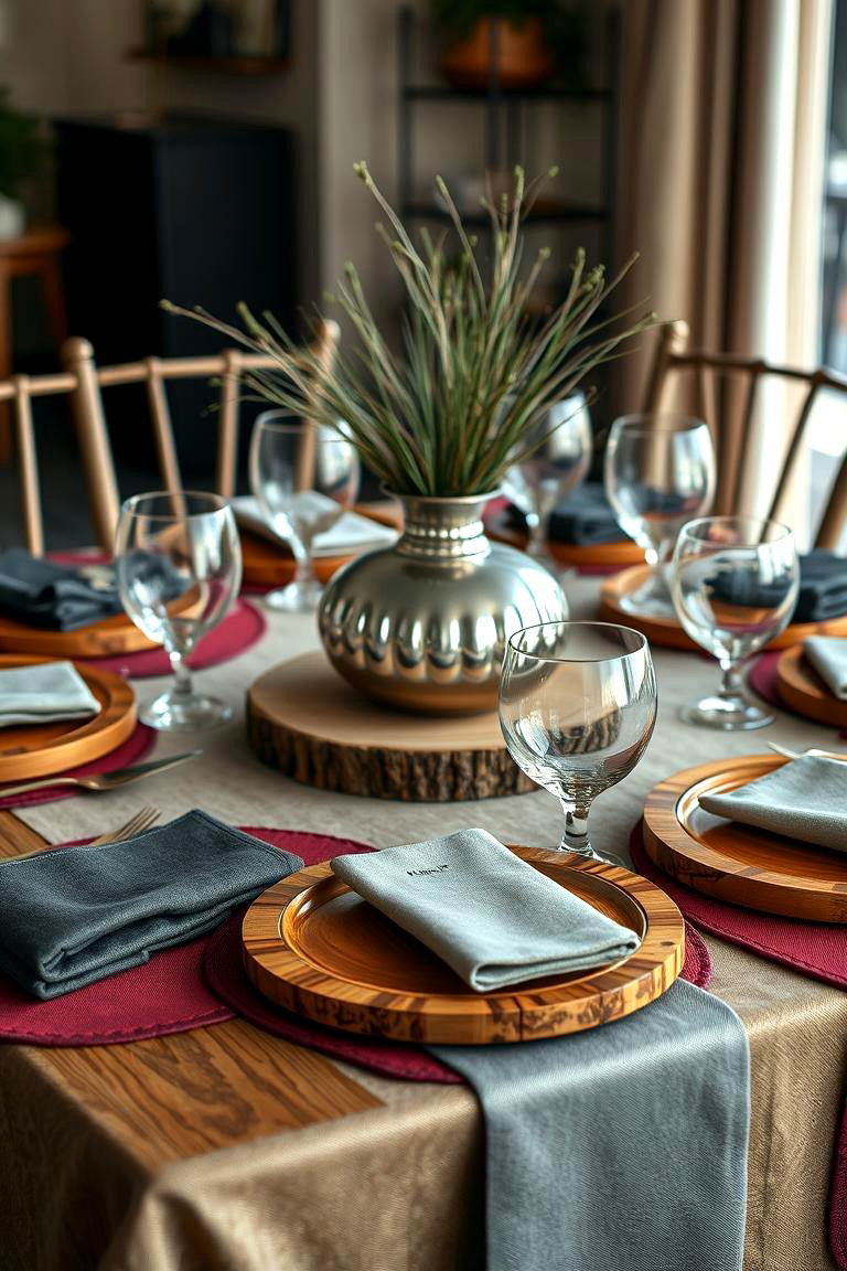 Layered Table Decor - 24 Dining Table Decor Ideas