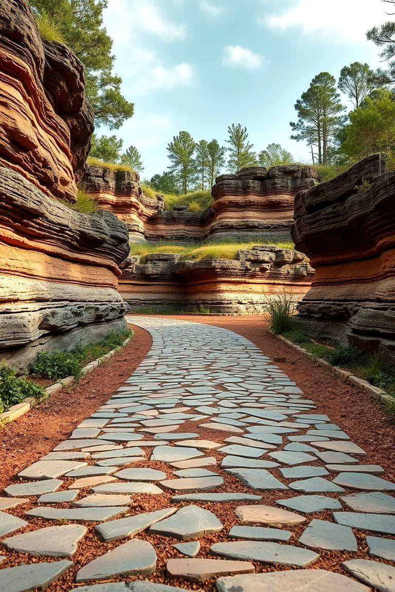 Layered Terrain Entrance - 24 driveway entrance ideas