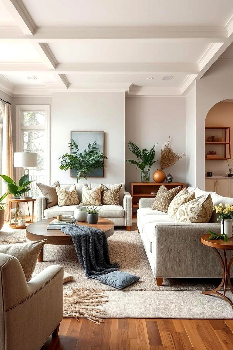 Layered Textiles for Warmth - 24 Transitional Living Room Ideas