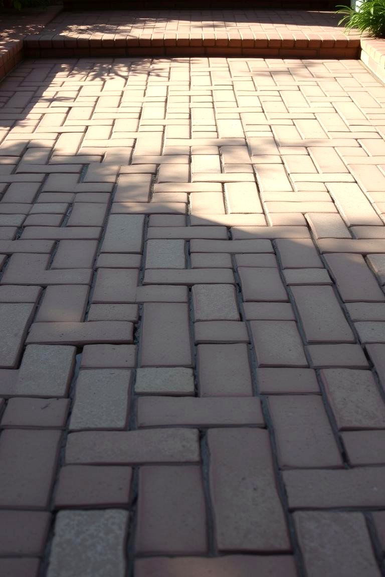 Layered Texture Brick Patio - 24 herringbone brick patio designs