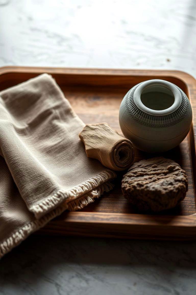 Layered Texture Tray - 24 Tray Decor Ideas