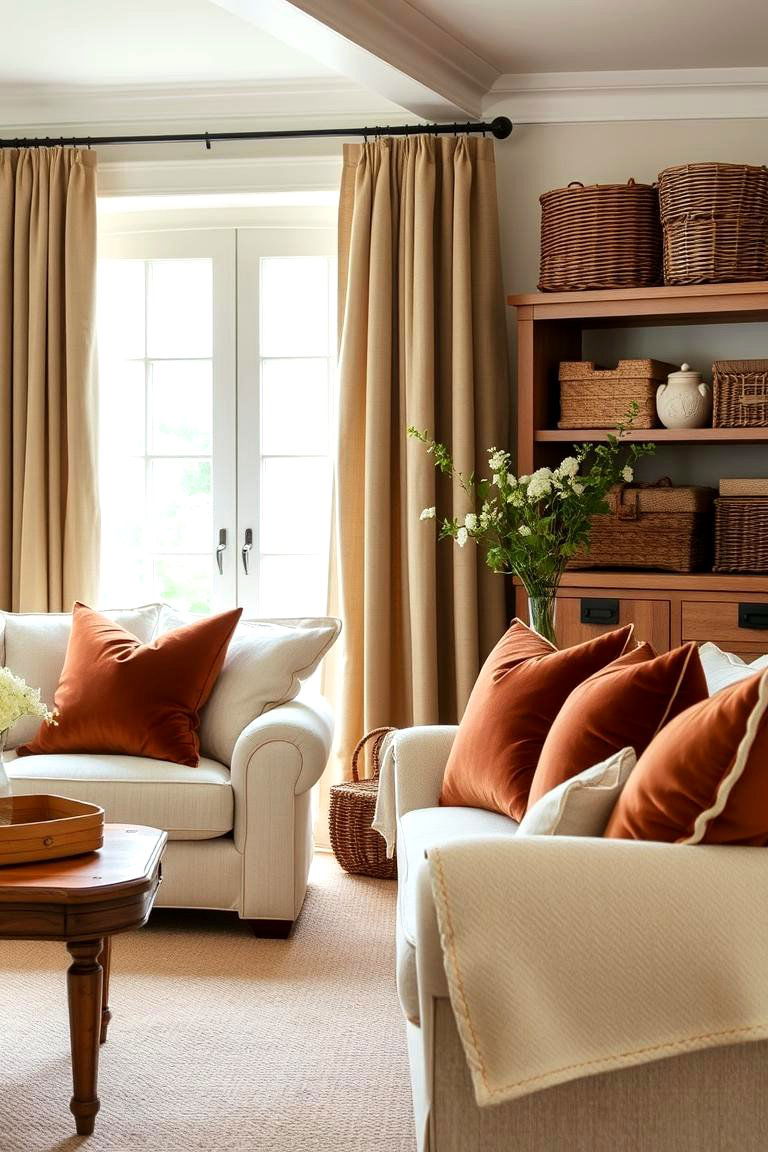Layered Textures for Depth - 24 French Country Living Room Ideas
