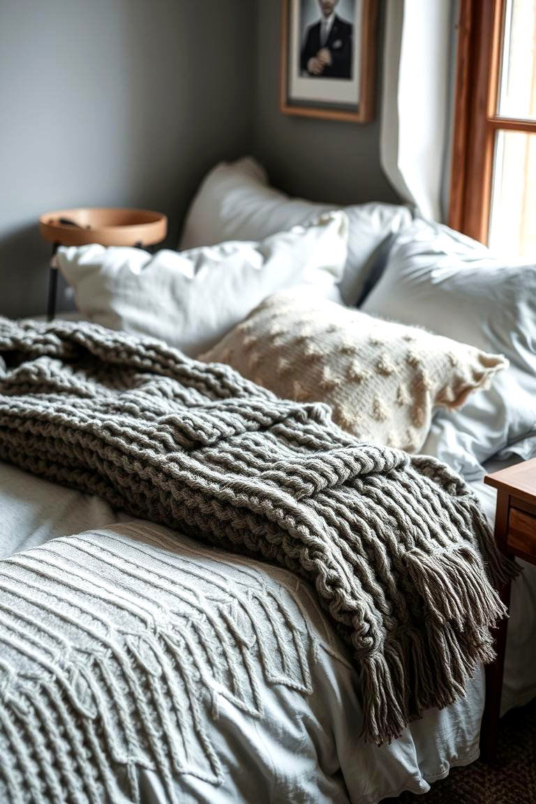 Layered Textures for Visual Interest - 24 Cozy Bedroom Ideas