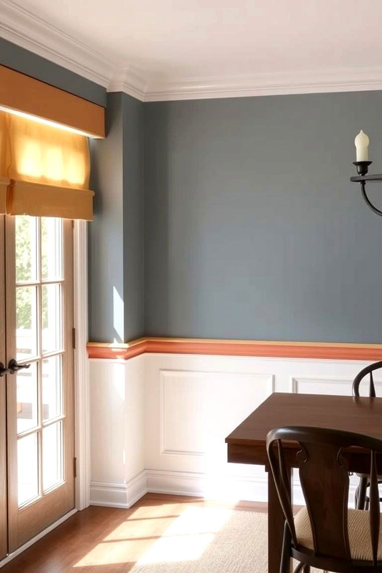 Layered Two Tone Chair Rail - 24 Chair Rail Ideas