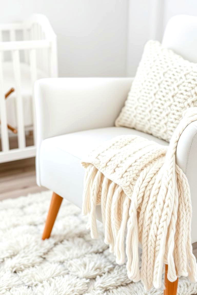 Layered White Textures - 24 White Nursery Ideas