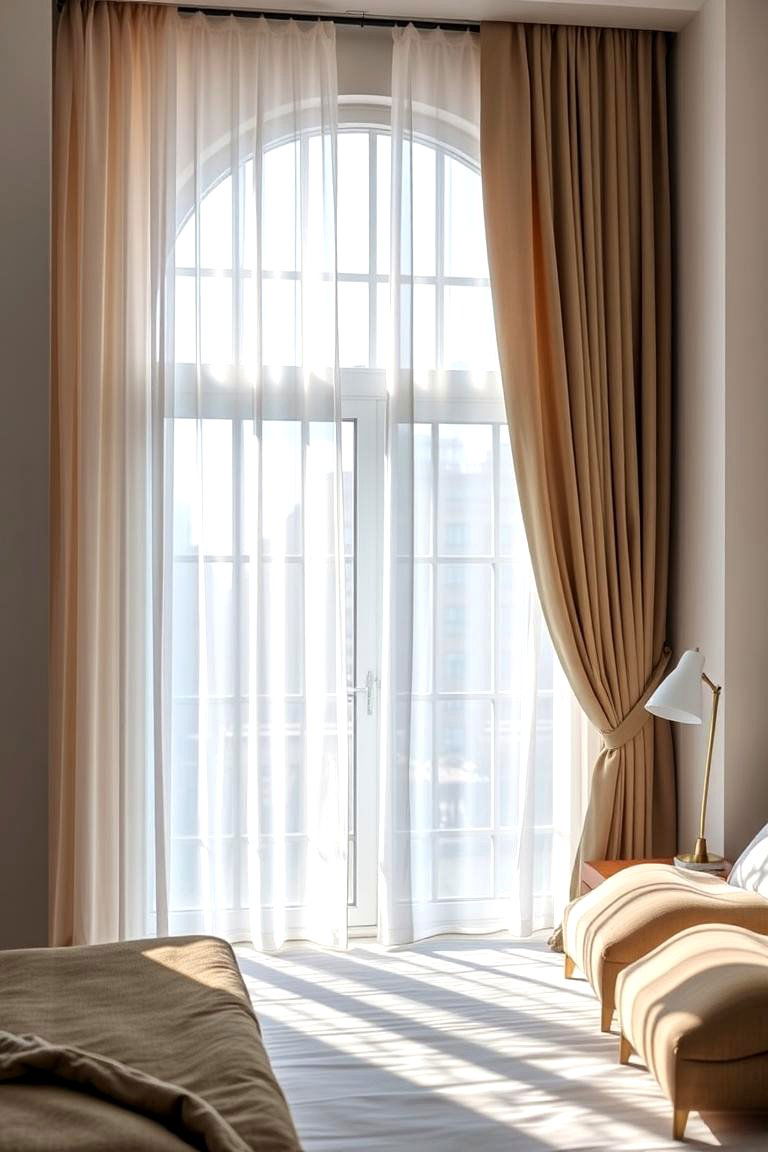 Layered Window Treatments - 24 Bedroom Curtain Ideas