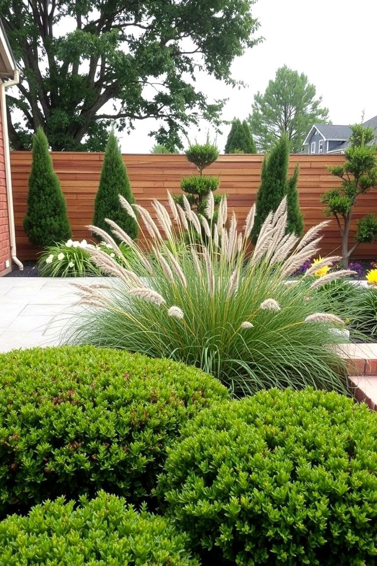 Layering Heights with Varied Planting - 24 Privacy Patio Ideas