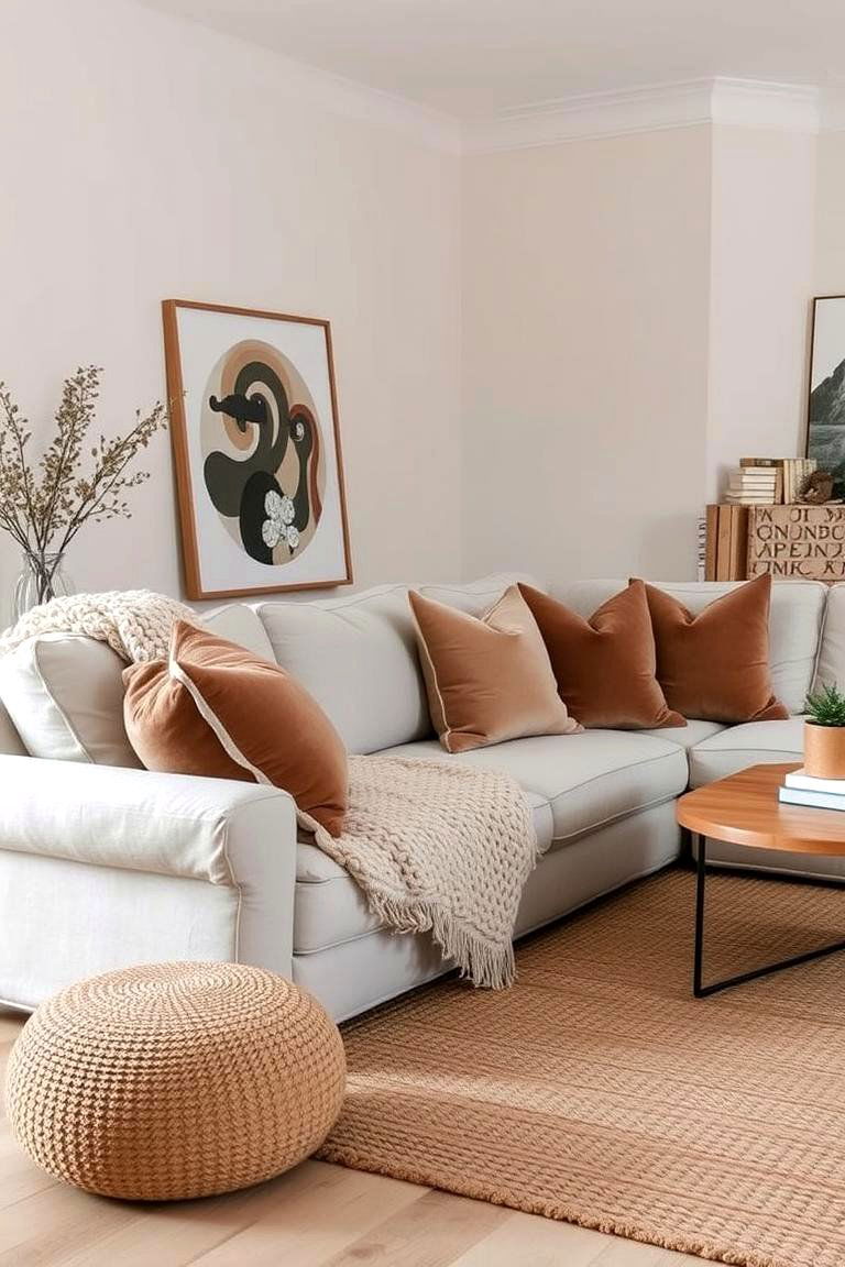 Layering Textures for Depth - 24 Greige Living Room Ideas