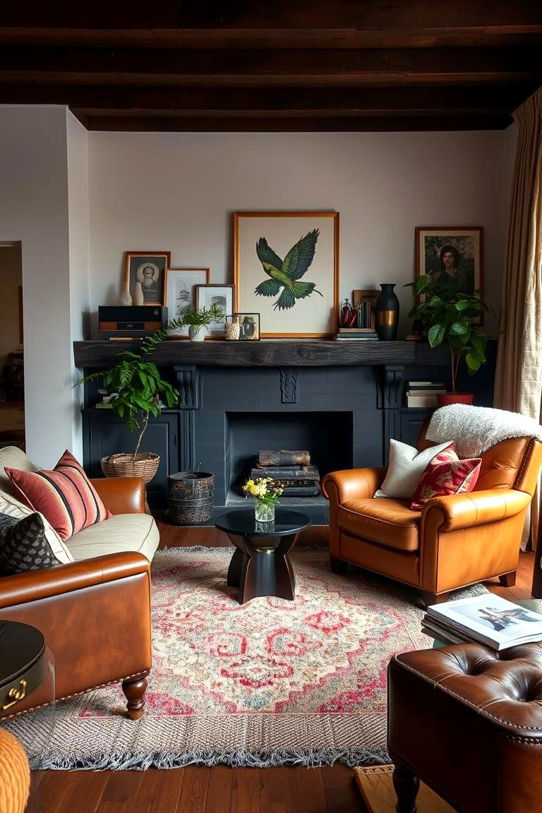 Layering Textures - 24 Eclectic Living Room Ideas