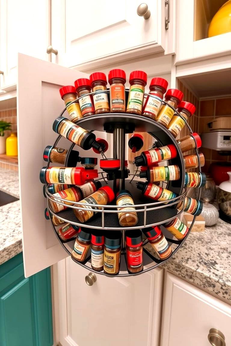 Lazy Susan Spice Rack - 24 Spice Rack Ideas