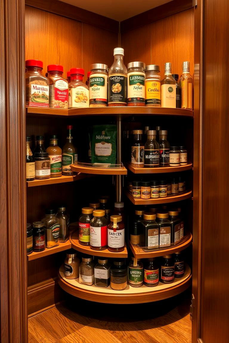 Lazy Susan Turntables - 24 Corner Pantry Ideas