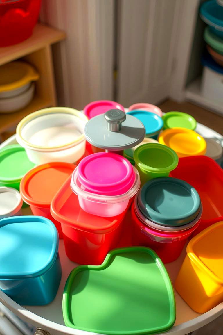 Lazy Susan for Tupperware - 24 Tupperware Organization Ideas