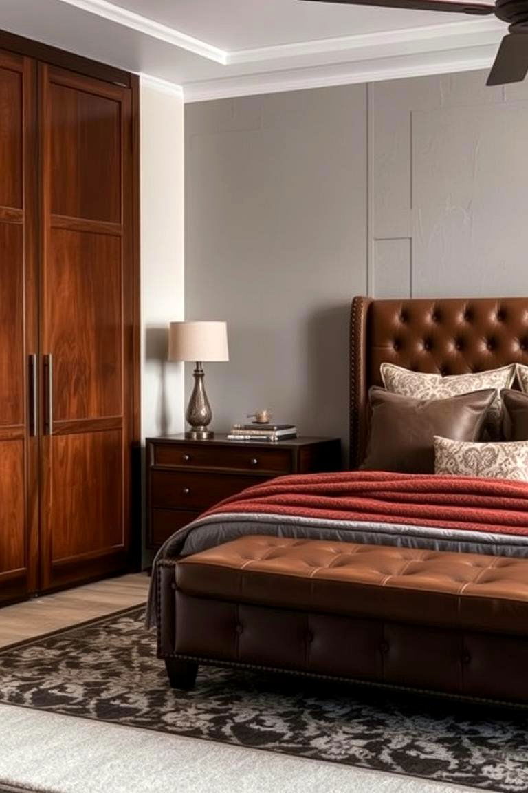 Leather Furnishings Elegance - 24 Hunting Bedroom Ideas