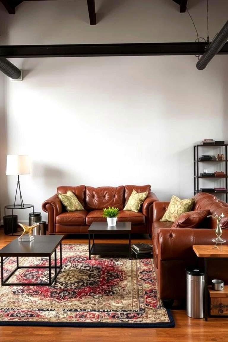 Leather Furniture - 24 Loft-style Living Room Ideas