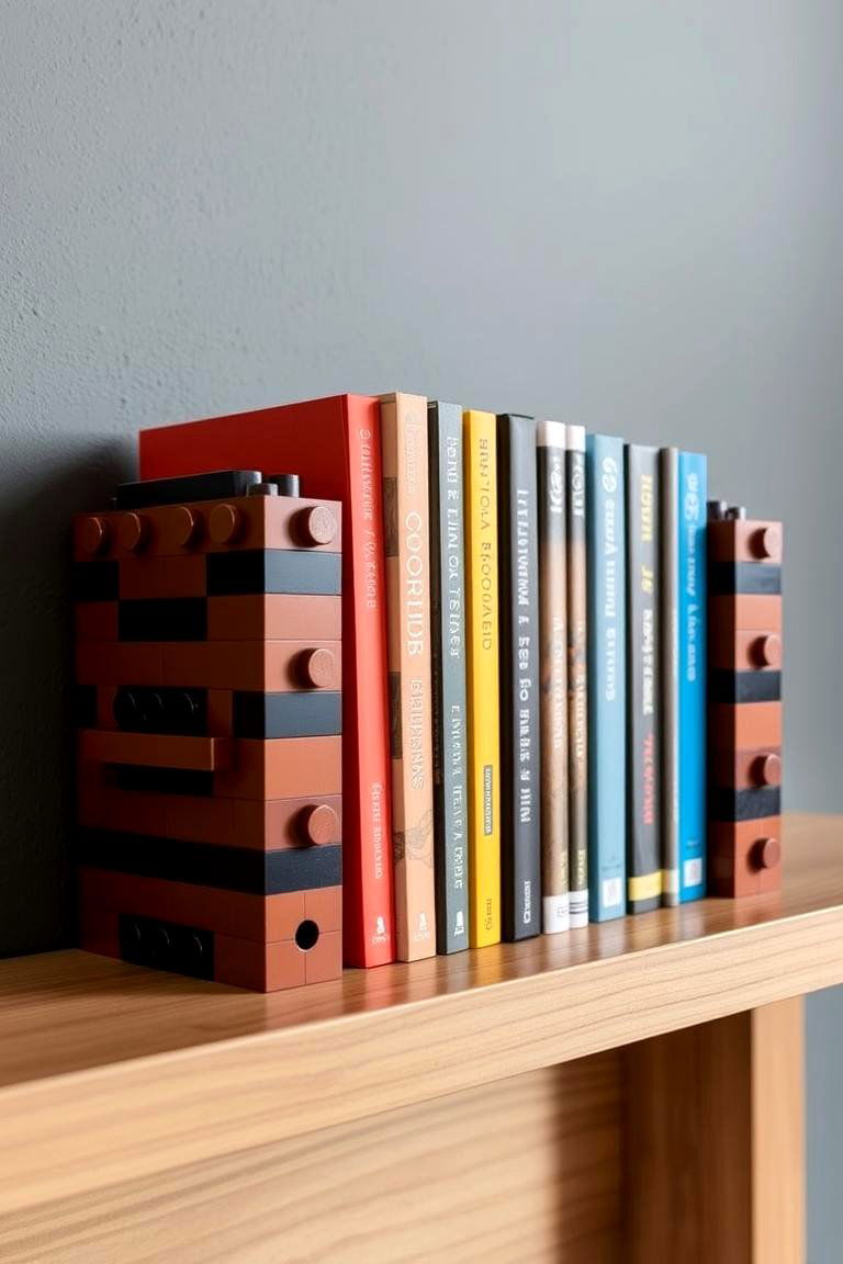Lego Bookends - 24 Lego Bedroom Ideas