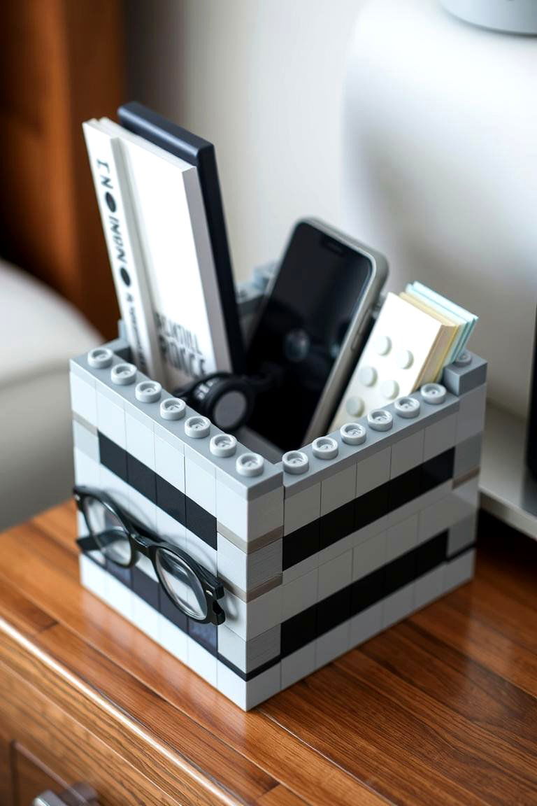 Lego Nightstand Organizer - 24 Lego Bedroom Ideas