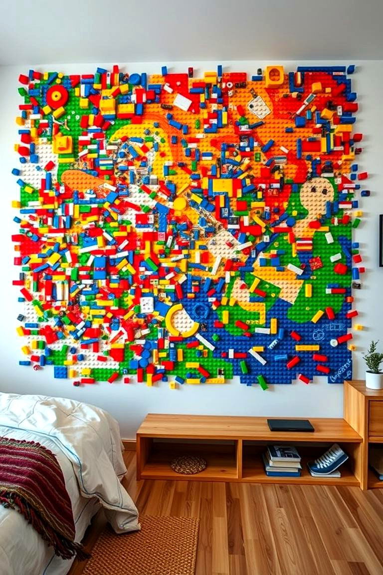 Lego Wall Art Mosaic - 24 Lego Bedroom Ideas