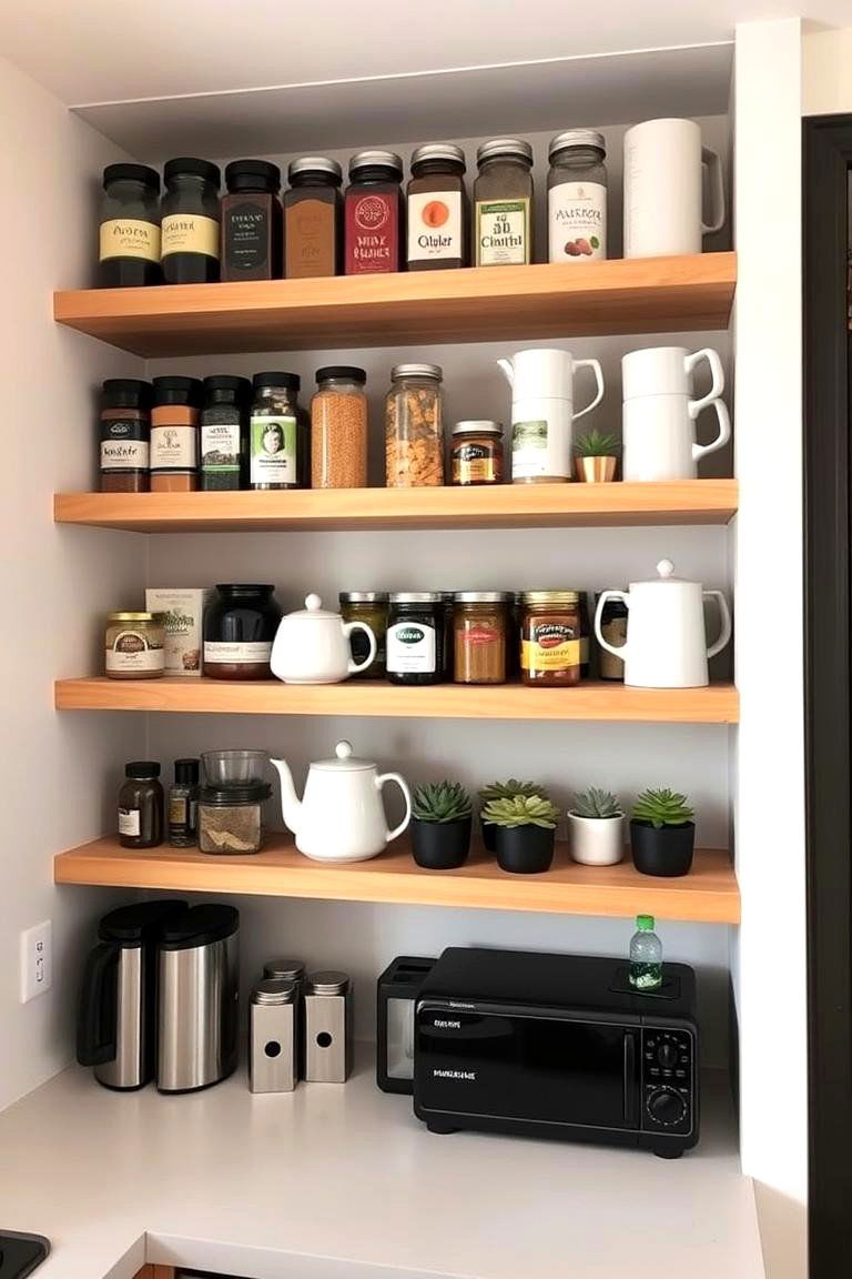 Levels of Loveliness Utilizing Space with Tiered Shelves - 24 Open Shelving Kitchen Ideas