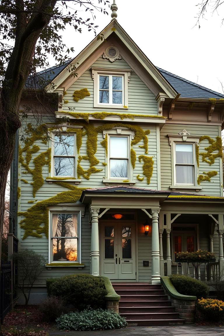 Lichen Legacy - 24 Green Victorian House Colors