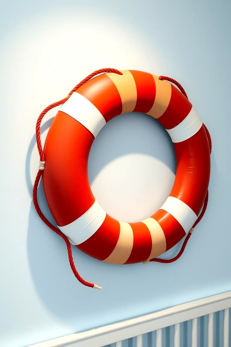 Life Preserver Wall Art Safety - 24 Ocean-themed Nursery Ideas