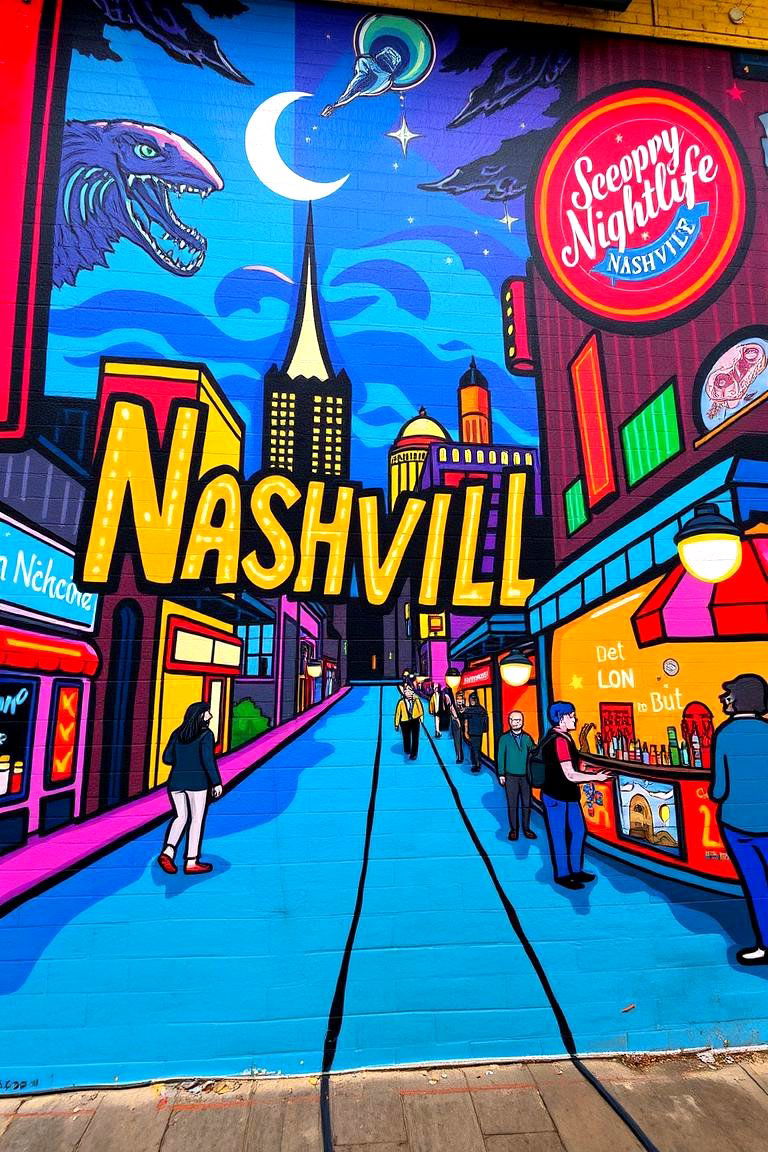 Life of the Party Mural on 8th Avenue - 24 Nashville Murals