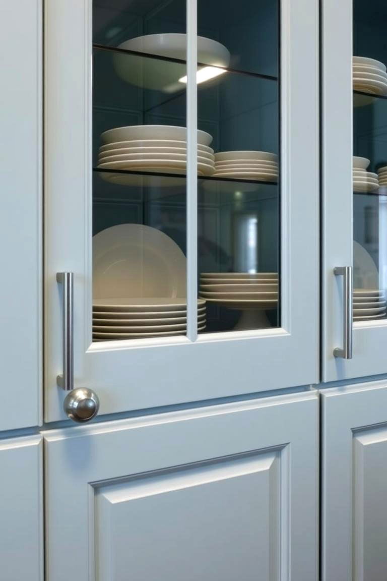 Light Blue Cabinets with Glass Inserts - 24 Light Blue Kitchen Cabinets Ideas