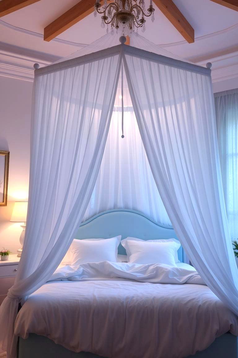 Light Blue Canopy Bed - 24 Light Blue Bedroom Ideas