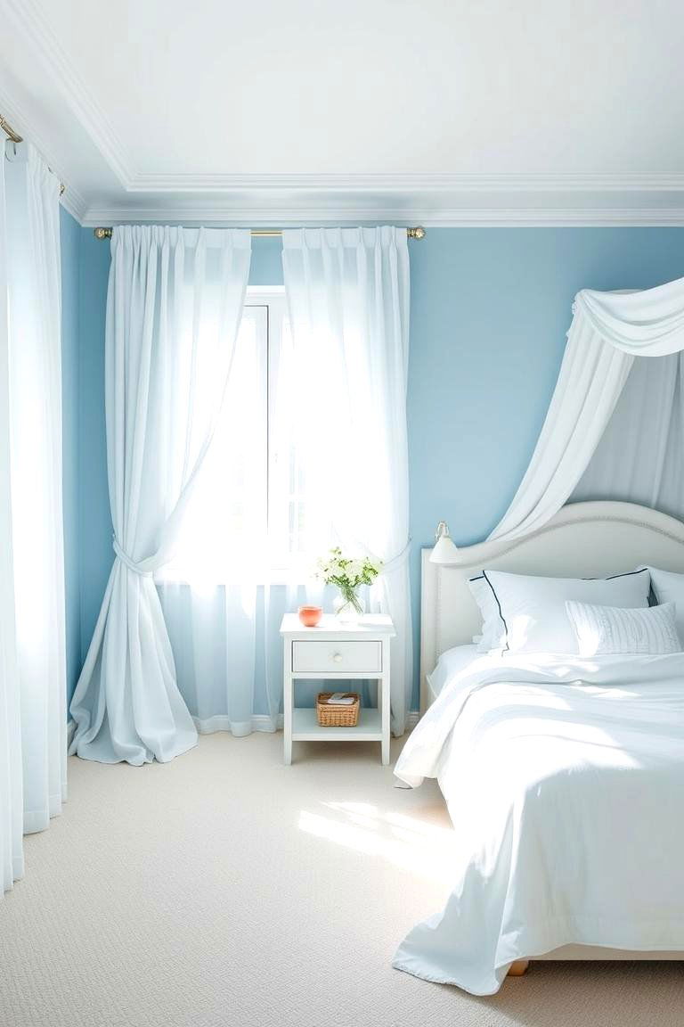 Light Blue Dream - 24 Blue and White Bedroom Ideas
