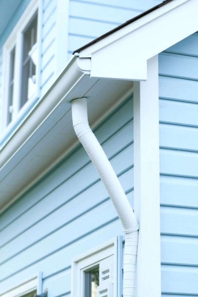 Light Blue Kept Pristine with Clean Gutters - 24 light blue house exterior ideas