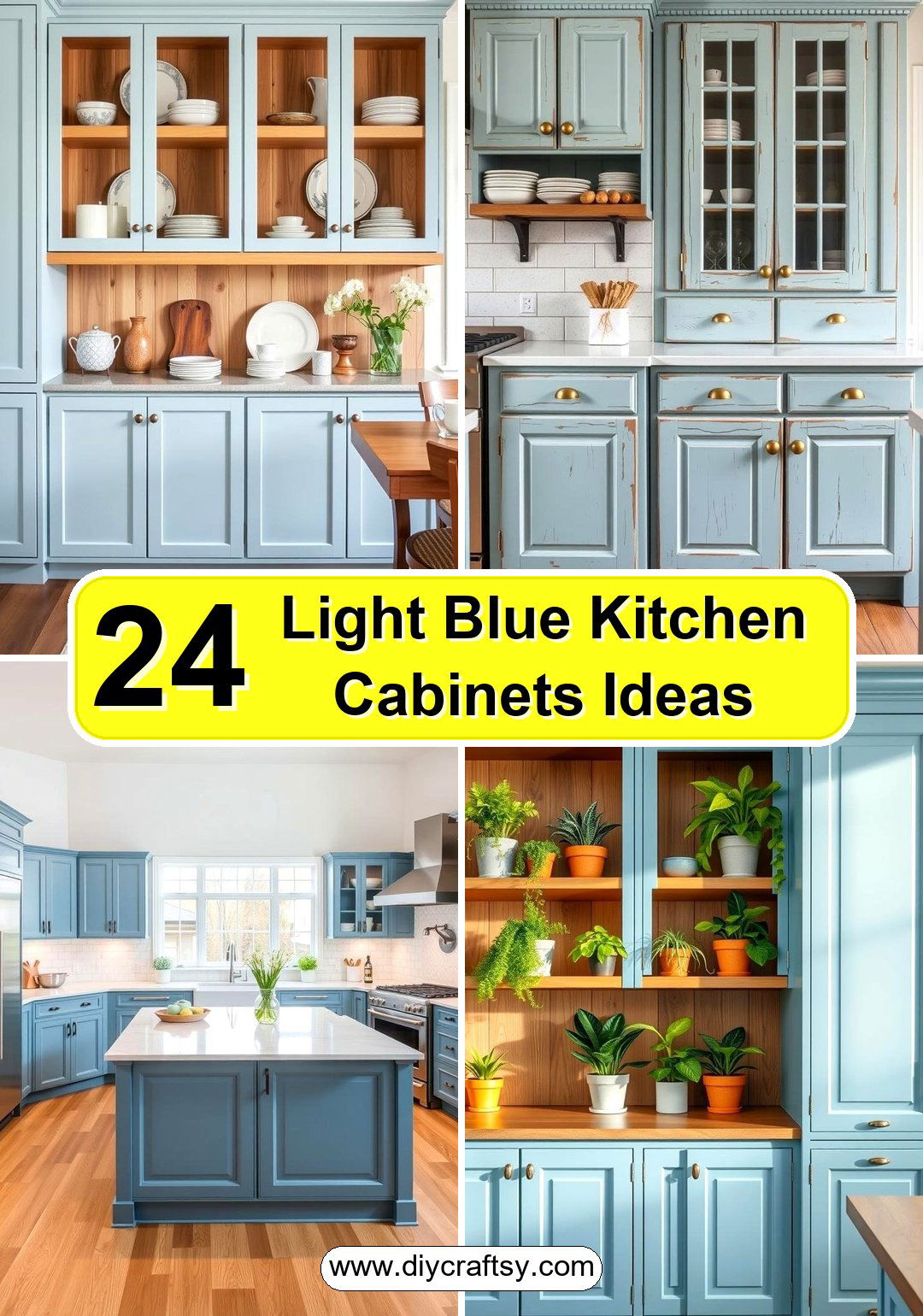 Light Blue Kitchen Cabinets Ideas