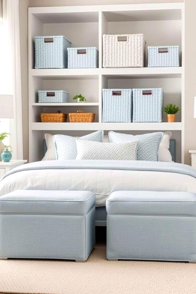 Light Blue Storage Solutions - 24 Light Blue Bedroom Ideas