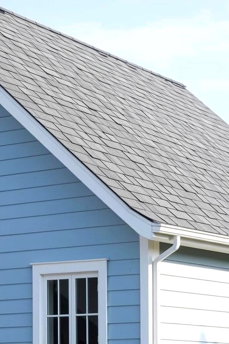 Light Blue Topped with an Updated Roof - 24 light blue house exterior ideas