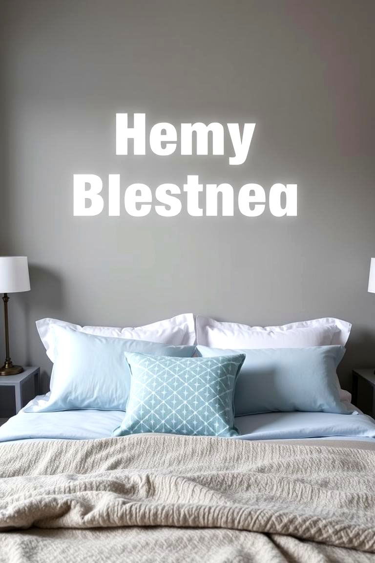 Light Blue and Grey Combination - 24 Light Blue Bedroom Ideas