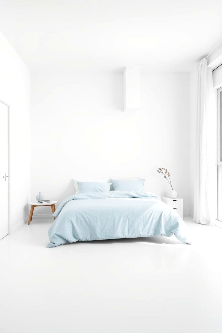Light Blue in a Minimalist Design - 24 Light Blue Bedroom Ideas