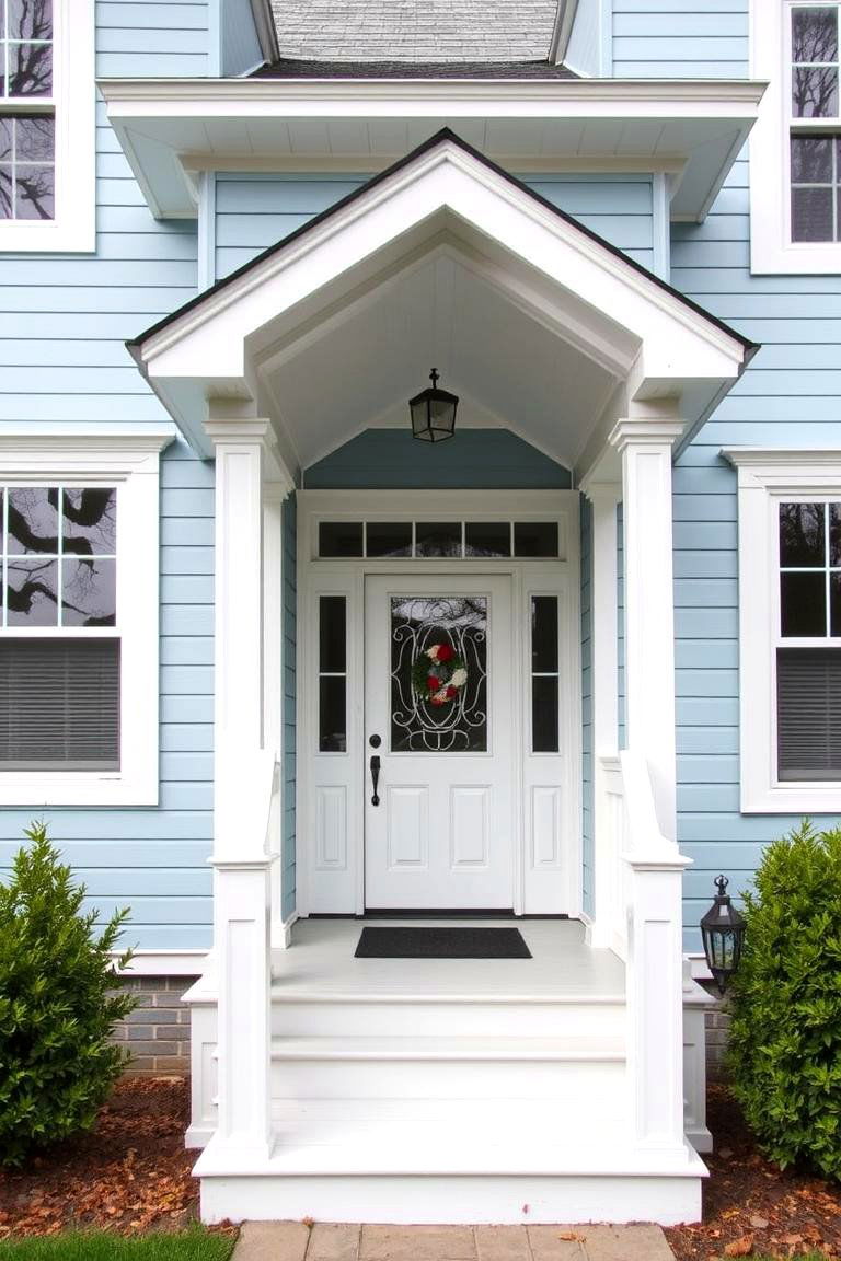 Light Blue with Crisp White Trim - 24 light blue house exterior ideas