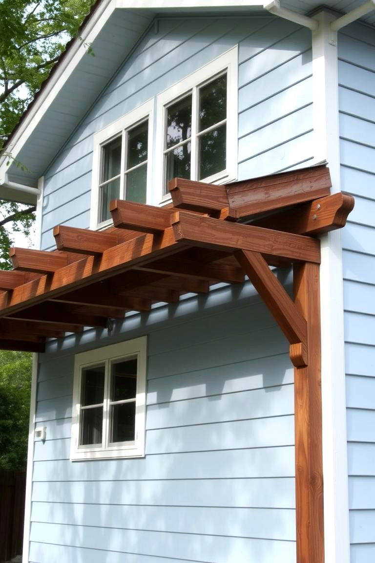 Light Blue with an Elegant Pergola - 24 light blue house exterior ideas