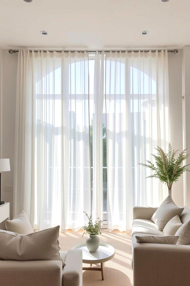 Light Curtains for Softening Natural Light - 24 French Country Living Room Ideas