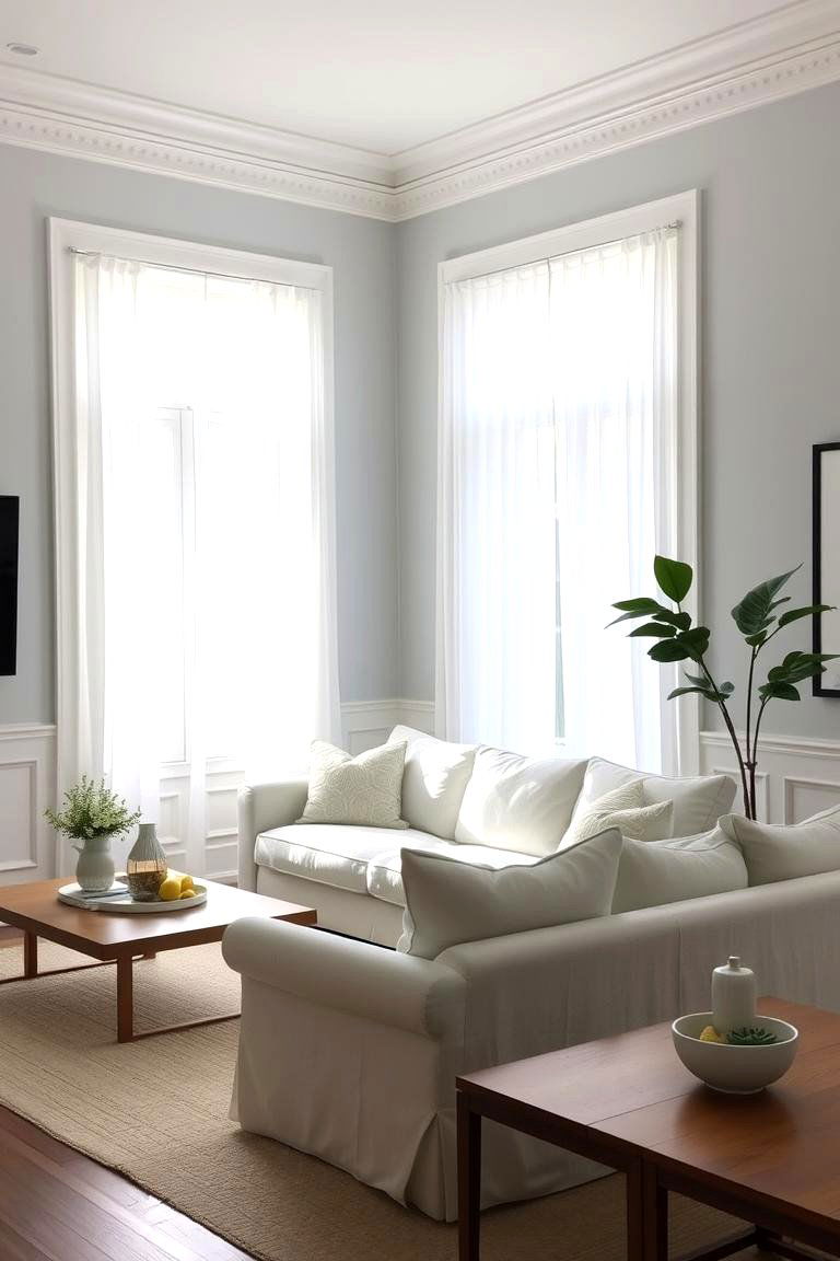Light Gray and Crisp White Harmony - 24 Gray Living Room Ideas