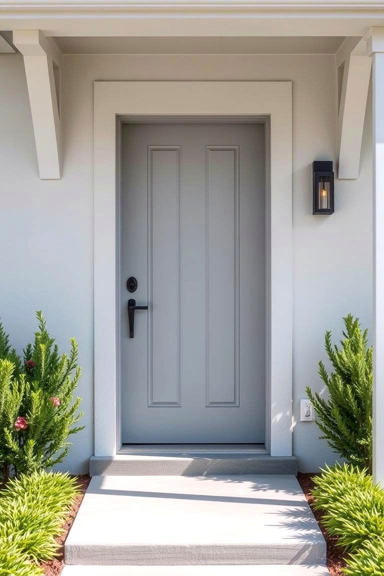 Light Gray for a Sleek Subtle Touch - 24 Front Door Color Ideas